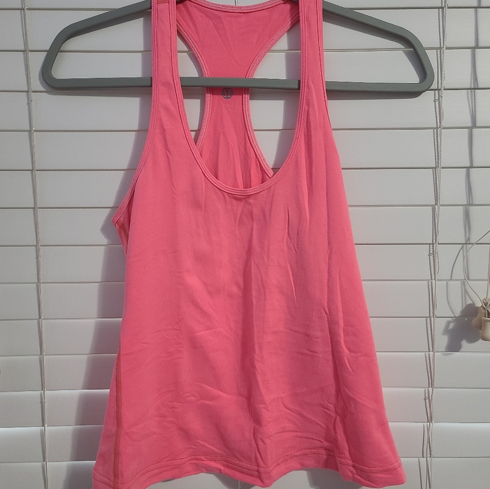 Neon Pink Lululemon Active Outdoor Tank top